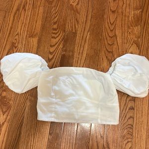 Abercrombie Crop Top with Puff Sleeves